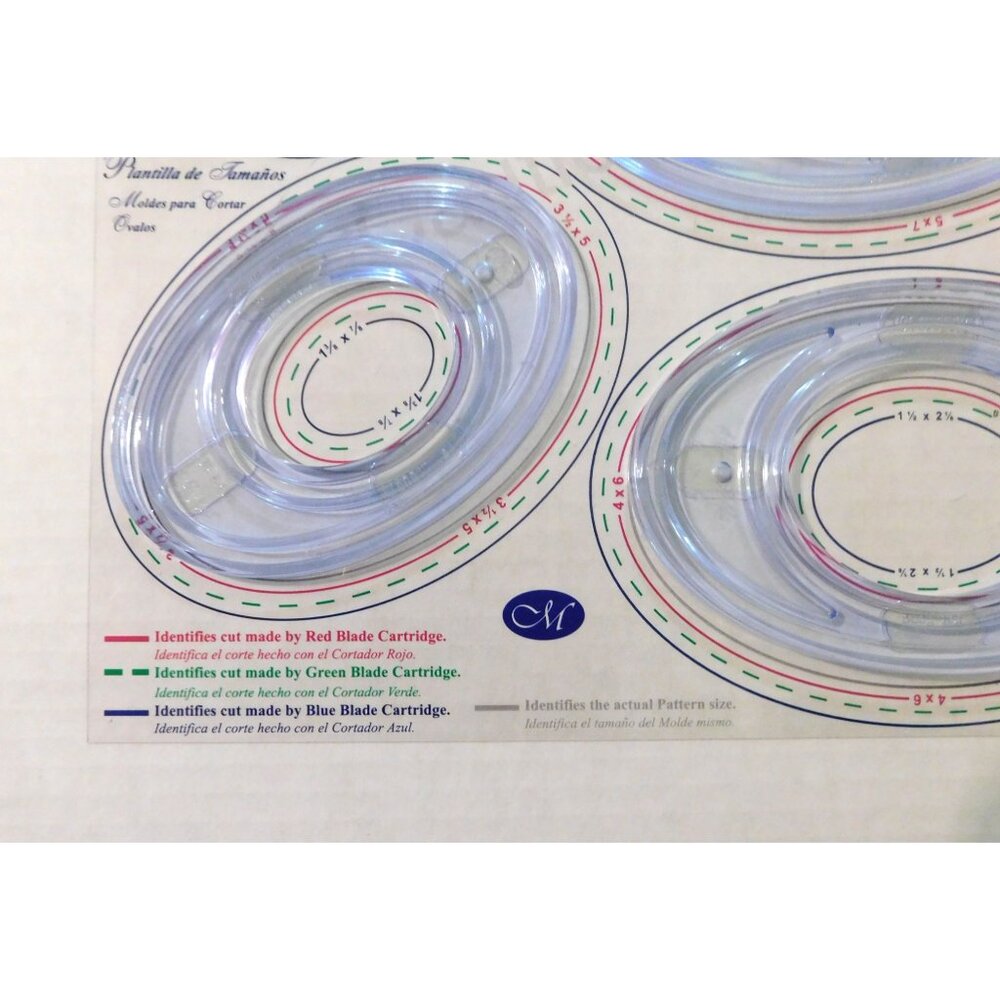 Creative Memories Cutting Patterns Sizing Template 4 Ovals Crafts Photos - Picture 2 of 2